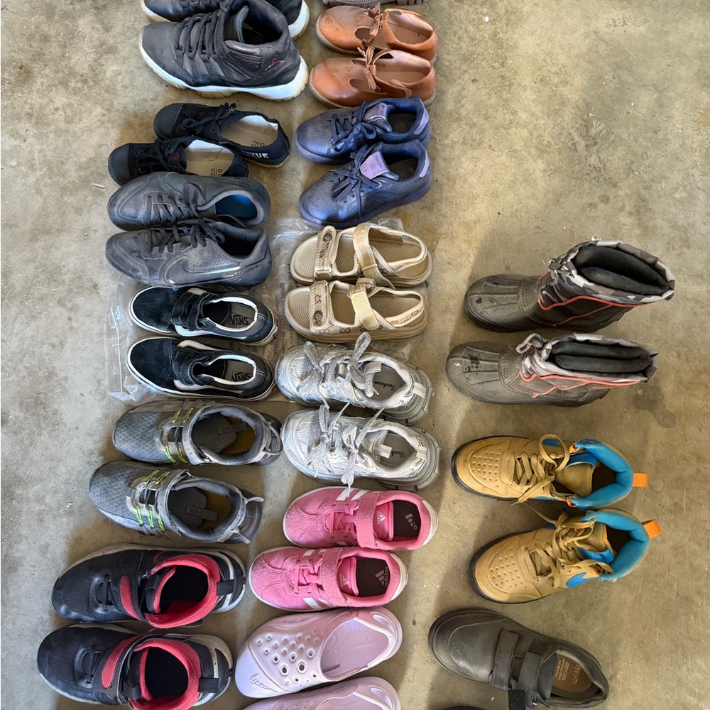 Kids Pink and White Sneakers